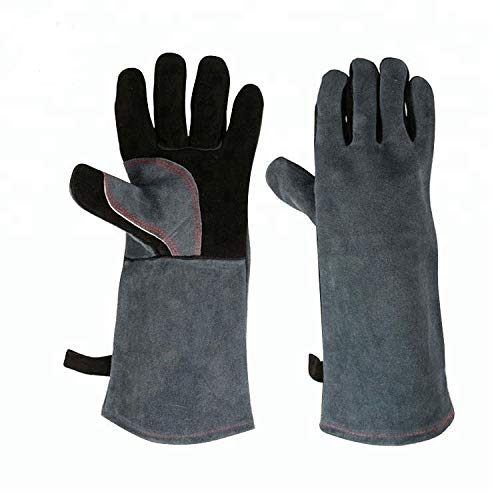 Calma Dragon Guantes de Horno Cuero Resistente al Calor Guantes para Hornear Guantes para Barbacoa, Guantes para Cocinar Microondas, Parrilla 1 Par