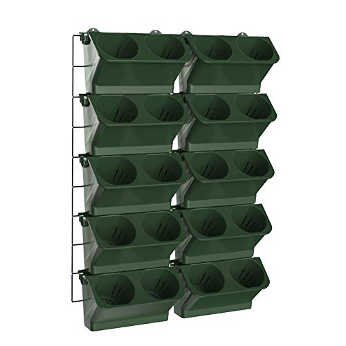 CRZJ Jardinera Vertical de Pared, Jardinera Colgante con 10 macetas, para Cultivar Flores, suculentas, Verduras y Hierbas,C