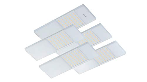 DF-1915 - Juego de 3 focos led para muebles (4 W, con sensor de infrarrojos, intensidad regulable, 5 unidades), color blanco