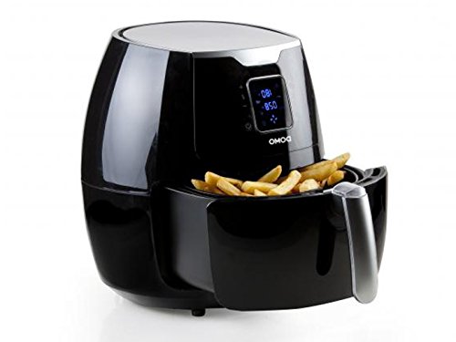 Domo DELI-FRYER XXL Hot air fryer 5,5 L Solo Negro, Plata Independiente - Freidora (Hot air fryer, 5,5 L, 1,5 kg, 80 °C, 200 °C, 30 min)