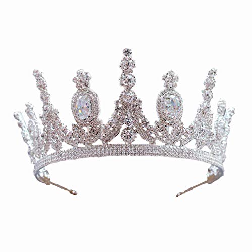 EASTVAPS Pastel Nupcial Corona Tiara Hornear Decoración Encaje Cabello Hecho a Mano Joyas