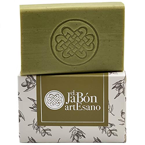 EL JABÓN ARTESANO - Jabón 100% natural de aceite de oliva, Hecho a mano,100 GR