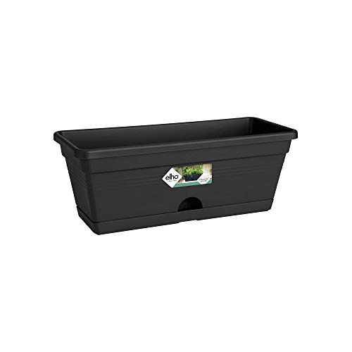 Elho Green Basics Trough Allin1 Jardinera, 2.5 litros, Negro, 30,2X19,5X15,6 cm