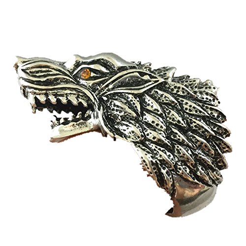 Game of Thornes - Anillo sello lobo de Stark de Juego de Tronos (talla 62,4)