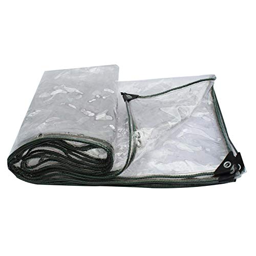 GYYARSX Lonas Transparente Lona Alquitranada PVC Grueso De 0.3mm con 4 Esquinas De Goma Cubierta De Dosel Impermeable para Plantas, 40 Tamaños (Color : Clear, Size : 1.0X9.0M)