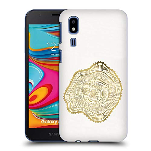 Head Case Designs Oficial Cat Coquillette Hoja de melocotón Dorado Naturaleza Carcasa rígida Compatible con Samsung Galaxy A2 Core (2019)