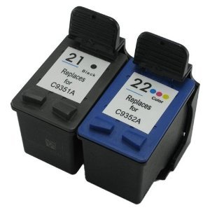 high capacity remaufactured ink cartridge HP 21 Black (C9351AE) & HP 22 Color (C9352AN) ,XL