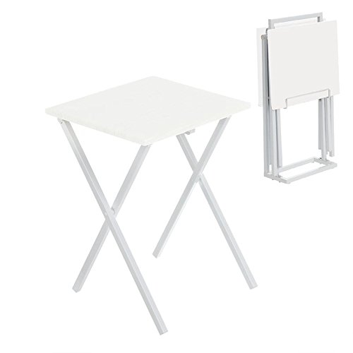 Home Line Mesa Juego 2 Unidades Blancas Plegables 51 cm 245913DC