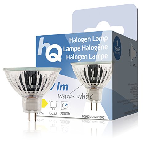 HQ HQHGU53MR16001 Lampadina Alogena, Formato MR16 GU 5.3, 35 W, 427 Lumen, 2800 K