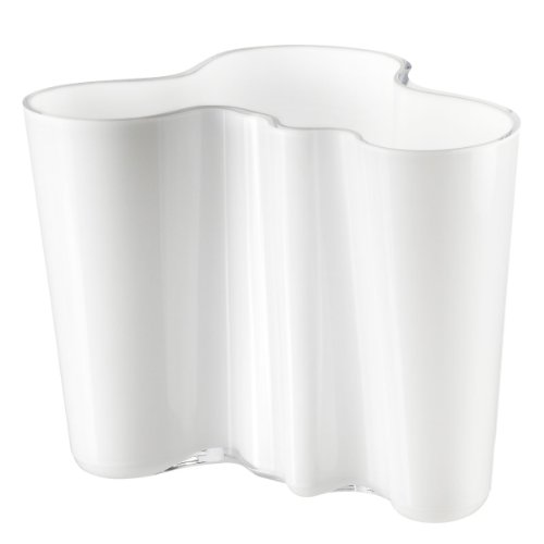 Iittala 445 - Jarrón, Vidrio, estándar, Color Blanco