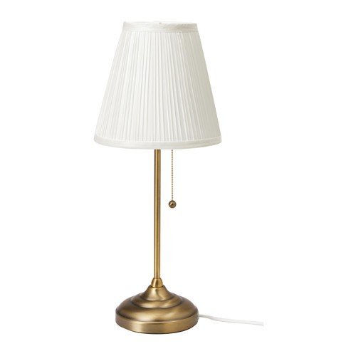 Ikea arstid lámpara de mesa en color blanco; Latón; (55 cm); A + +