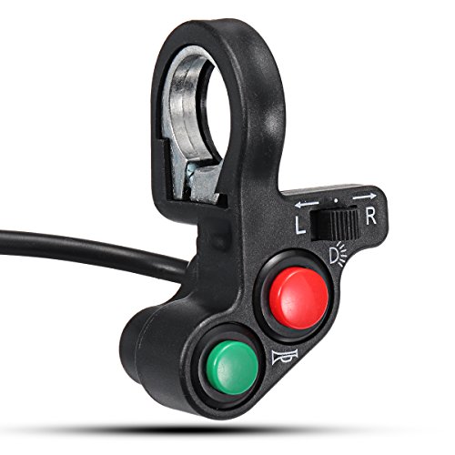 ILS – 22 mm Handlebar Light Horn On/Off Señal Indicator Switch for Motorcycle E-Bike