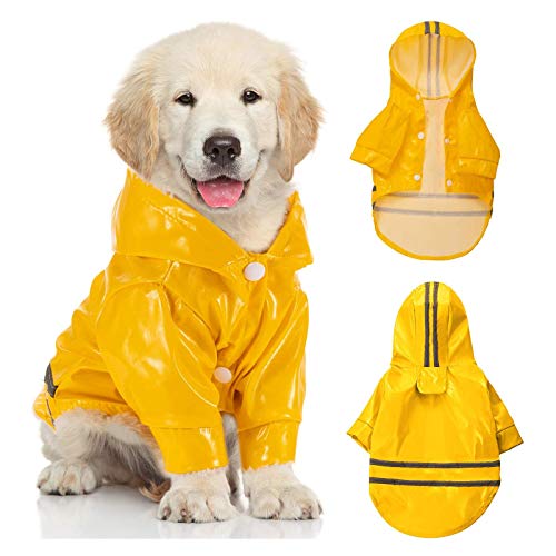 Impermeable Perro,Chubasquero para Perros,Poncho Impermeable Perros,Impermeable Perro Pequeño con Tiras Reflectantes,Adecuado para Mascotas pequeñas y Medianas