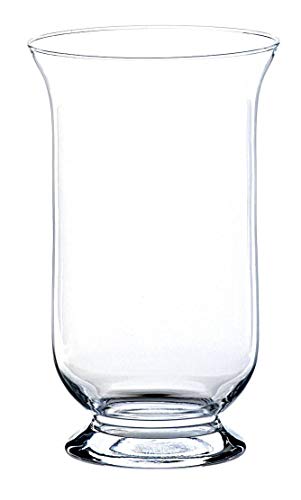 INNA-Glas Portavelas de Cristal - Florero Lea, Transparente, 25cm, Ø 15cm - Jarrón Decorativo - Vaso para Velas