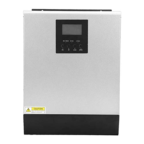 Inversor Solar Híbrido 24V 2400W 3KVA Inversor Onda pura Multifunción, Incorporado Regulador de Carga Solar MPPT para áreas Remotas o Fuera de la Red, Servicio de Soporte/Generador/Carga Solar(25A)