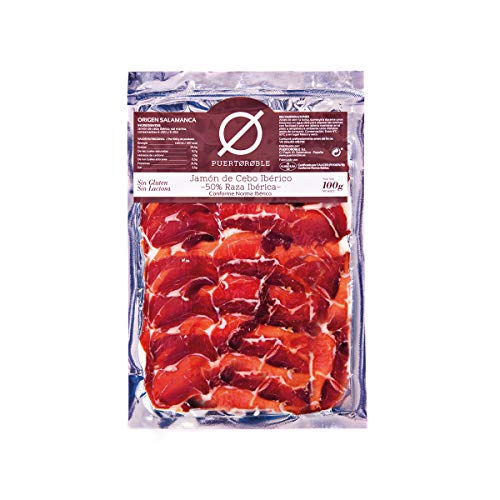 Jamón Ibérico Cebo De Campo | 50% Raza ibérica |Jamon Deshuesado | Ibérica Loncheada | 3 Packs Envasado al Vacío - Puertoroble