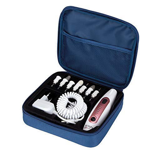 Jata PS1042B Set de Manicura y Pedicura Profesional con Motor Bidireccional 13 Velocidades Luz Integrada con Bolsa Neceser Accesorios Profesionales Incluidos