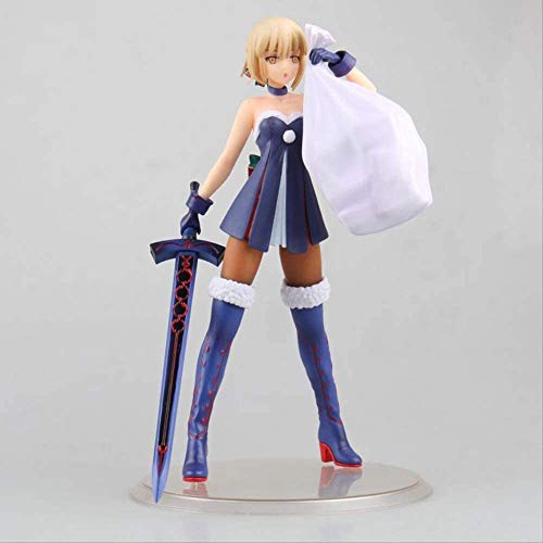 JIEMIANY Fate/Stay Night Saber Arturia Pendragon Figura de acción instalada de Navidad, colección de Juguetes, Hermosa colección de Decoraciones. (23CM)