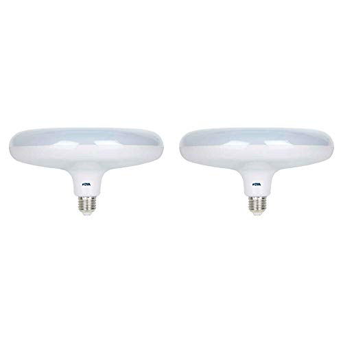 Juego de 2 bombillas de plafón LED Plate, casquillo E27 R150, luz fría, 18 W, 1620 lúmenes