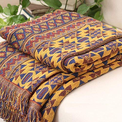 KIOPS Manta para Sofa Plazas Cubre, 130 x 180cm Jarapas para Sofás Cama, Toalla de Playa, Decoración Bohemio para Centro de Meditación, Precios Directos de Fábrica