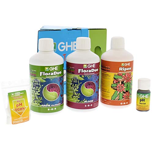 Kit de fertilizantes Tripack para Agua Dura GHE Flora Series (HW)