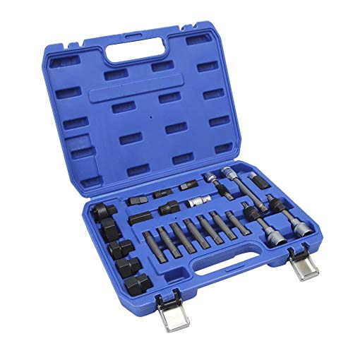 Kit de removedor de polea 24Pcs/Set Extractor de alternador Herramienta de desmontaje Reparación de automóviles