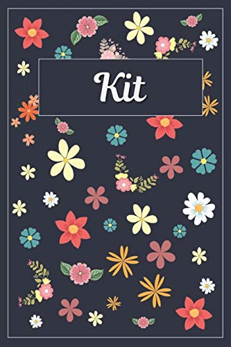 Kit: Lined Writing Notebook with Personalized Name | 120 Pages | 6x9 | Flowers