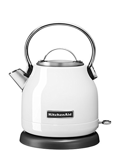 KitchenAid HERVIDOR DE AGUA DE 1,25 L CLASSIC, 2200 W, 1.25 litros, Acero Inoxidable, Plata, Blanco