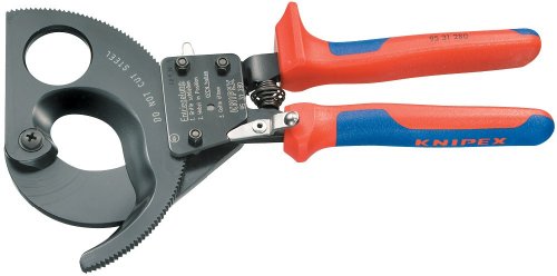 Knipex 18557 Cortador de Cables con trinquete, Azul, 280mm