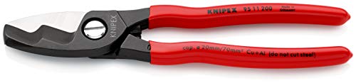 KNIPEX Tijeras cortacables con filo de corte doble (200 mm) 95 11 200 SB (cartulina autoservicio/blíster)