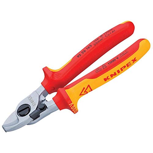 KNIPEX Tijeras cortacables con muelle de apertura aislado 1000V (165 mm) 95 26 165 SB (cartulina autoservicio/blíster)