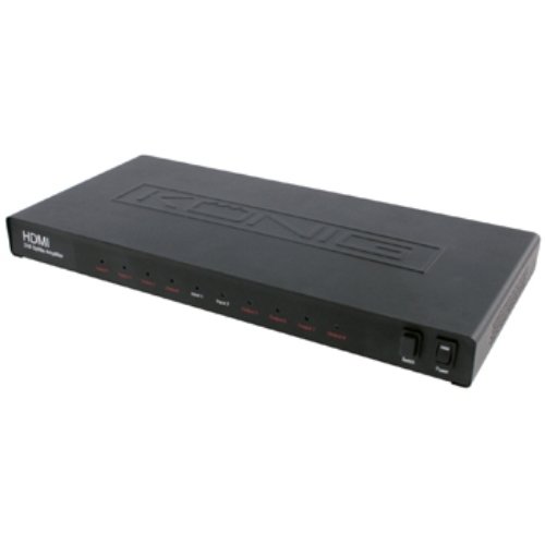 König KN-HDMISPL35 HDMI divisor de video - Splitter de vídeo (HDMI, 1080i,1080p,480i,480p,576i,576p,720p, 250 MHz, Negro, 441 x 205 x 50 mm)
