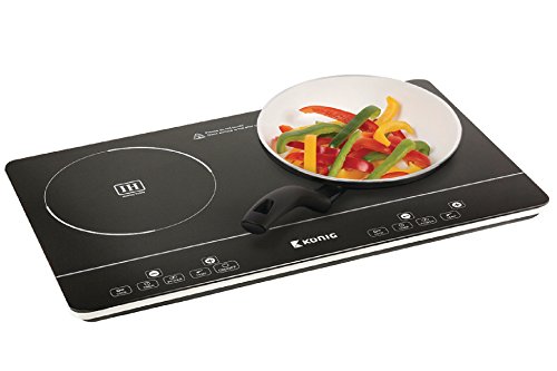 König KN-INDUC-30 hobs Negro, Blanco Mesa Con - Placa (Negro, Blanco, Mesa, Con placa de inducción, Vidrio, Tocar, 3500 W)