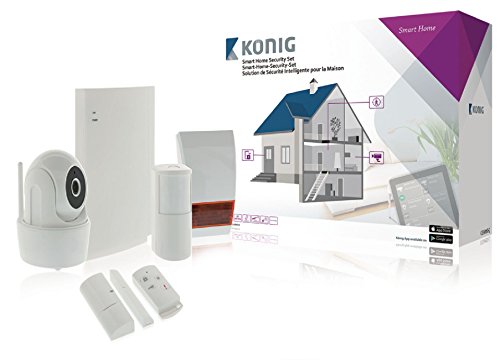 König SAS-CLALARM10 Blanco - Cámara de vigilancia (Blanco, MicroSD (TransFlash), Ethernet rápido, 10/100Base-T(X), Inalámbrico y alámbrico, RJ-45)