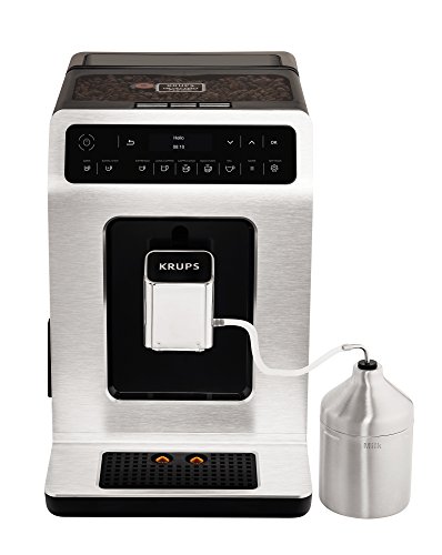 Krups – Cafetera automática de Evidence One Touch de capuchino, OLED de panel con pantalla táctil, 2.1 L, metal