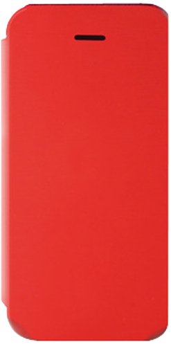 Ksix B0914FU81RJ - Funda Folio para Apple iPhone 5 (Tapa delantera con abertura tipo libro), roja