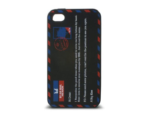 Ksix B0917FRS05 - Funda de silicona para Apple iPhone 4 y 4S, negro