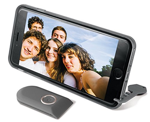 Ksix B0925CAS01 - Carcasa Selfie con mando Bluetooth para Apple iPhone 6, 4.7", color negro