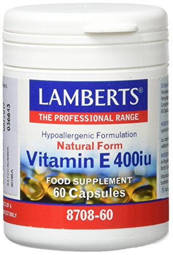 Lamberts Vitamina E, Natural 400UI - 60 Cápsulas