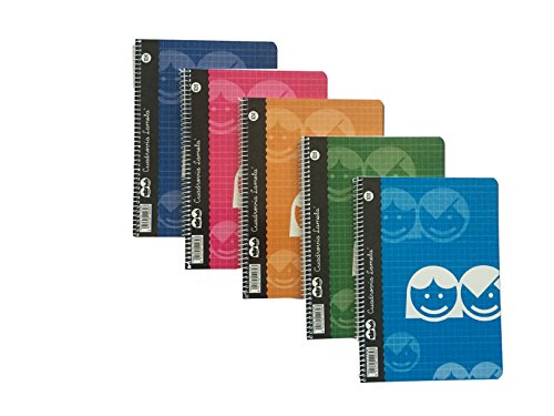 Lamela Cuaderno, 40 hojas, colores surtidos, 1 unidad, 5mm