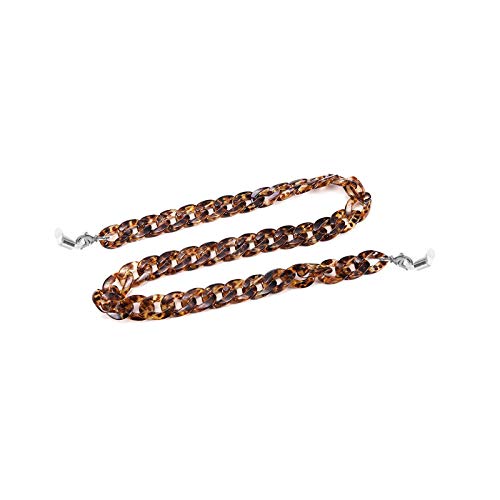 Lanyards Cadena de leopardo caliente para gafas de sol de acrílico para mujeres y hombres cadenas de sol cordón de lectura gafas de cordón de cuello correa de cuerda