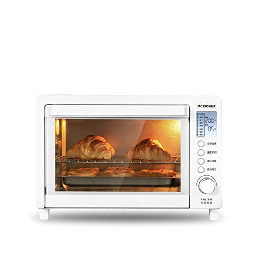 L.BAN Horno 24L / 1600W Horno de Cocina Control de Temperatura doméstico LCD Horno eléctrico para Hornear Blanco Nuevo