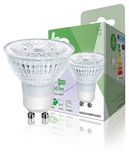 LED con apariencia de lámpara halógena MR16 GU10 de 1,7 W, 140 lm y 2700 K