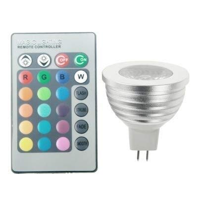 LHQ-HQ Bombilla LED Bombilla MR16 5W RGB LED con el regulador alejado Flujo luminoso: 400-450lm