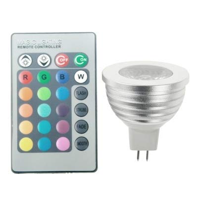 LHQ-HQ Bombilla LED Bombilla MR16 5W RGB LED con el regulador alejado Flujo luminoso: 400-450lm