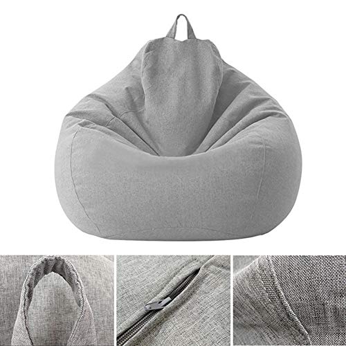 LUNAH Funda de sofá Grande para Silla de Frijol, Funda de sofá de Frijol Estilo nórdico Interior de Lino de algodón Dormitorio sin Relleno Sala de Juegos