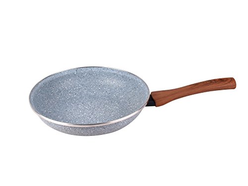 Magefesa Mármol - Sartén 28cm de acero vitrificado exterior gris moteado. Antiadherente bicapa reforzado granito, aptas para todo tipo de cocinas, especial inducción. 50% de ahorro energético.