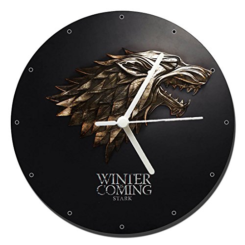 MasTazas Juego De Tronos Game of Thrones Stark Reloj de Pared Wall Clock 20cm