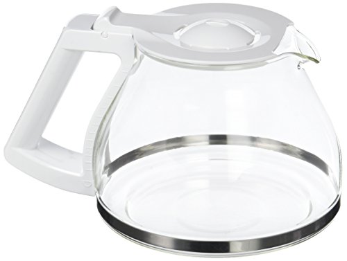 Melitta - Jarra de cristal para f.1011-05,1011-07 Look Deluxe, color blanco y acero inoxidable