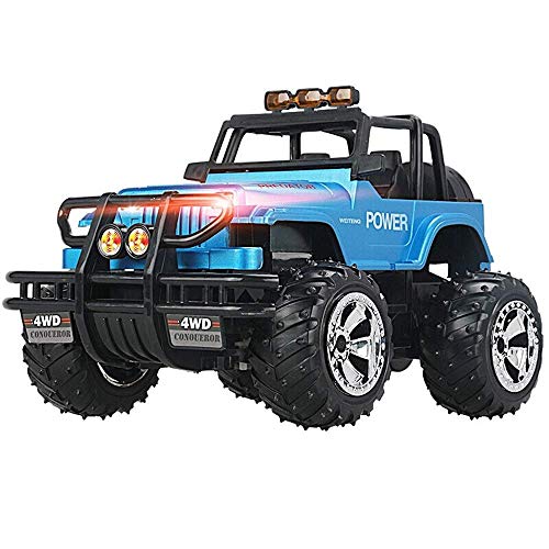 Modelo de coche 01:14 RC Car, alta velocidad 4Wd Vehículo de todo terreno Bigfoot orugas Juguete - Escalada eléctrico Drift Policía Monster Truck - 2,4 GHz de radio control remoto Buggy LED Lámpara- f